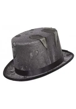 Underwraps Tattered Black Top Hat For Adults