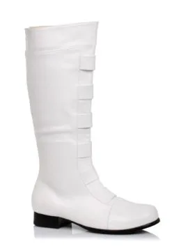 Ellie Adult White Superhero Boots