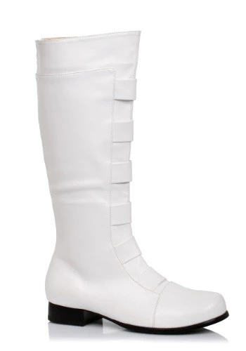 Ellie Adult White Superhero Boots