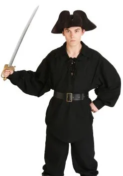 Fun Costumes Black Pirate Shirt