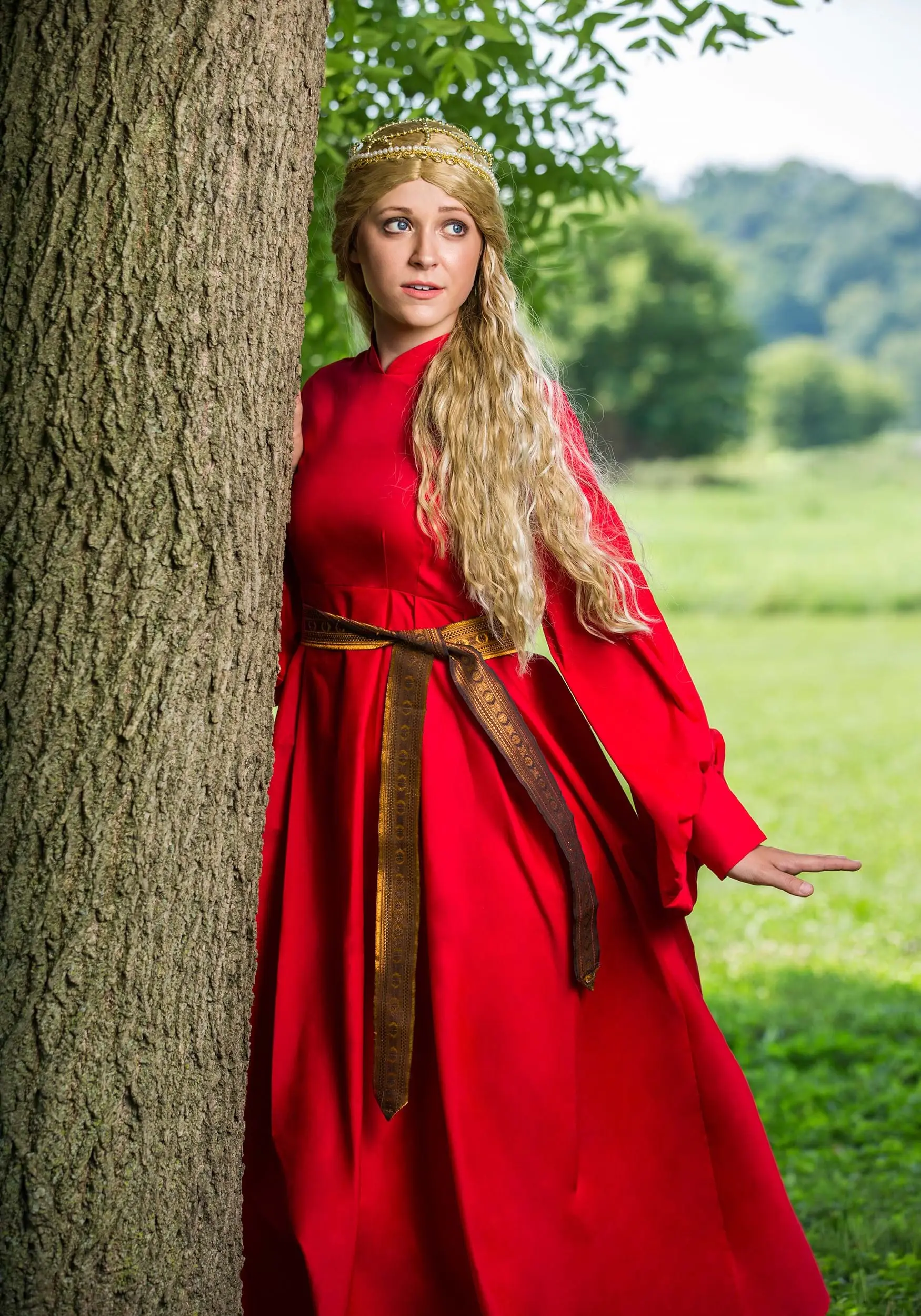 Meisheng Women's Princess Bride Red Buttercup Dress Costume - Image 11