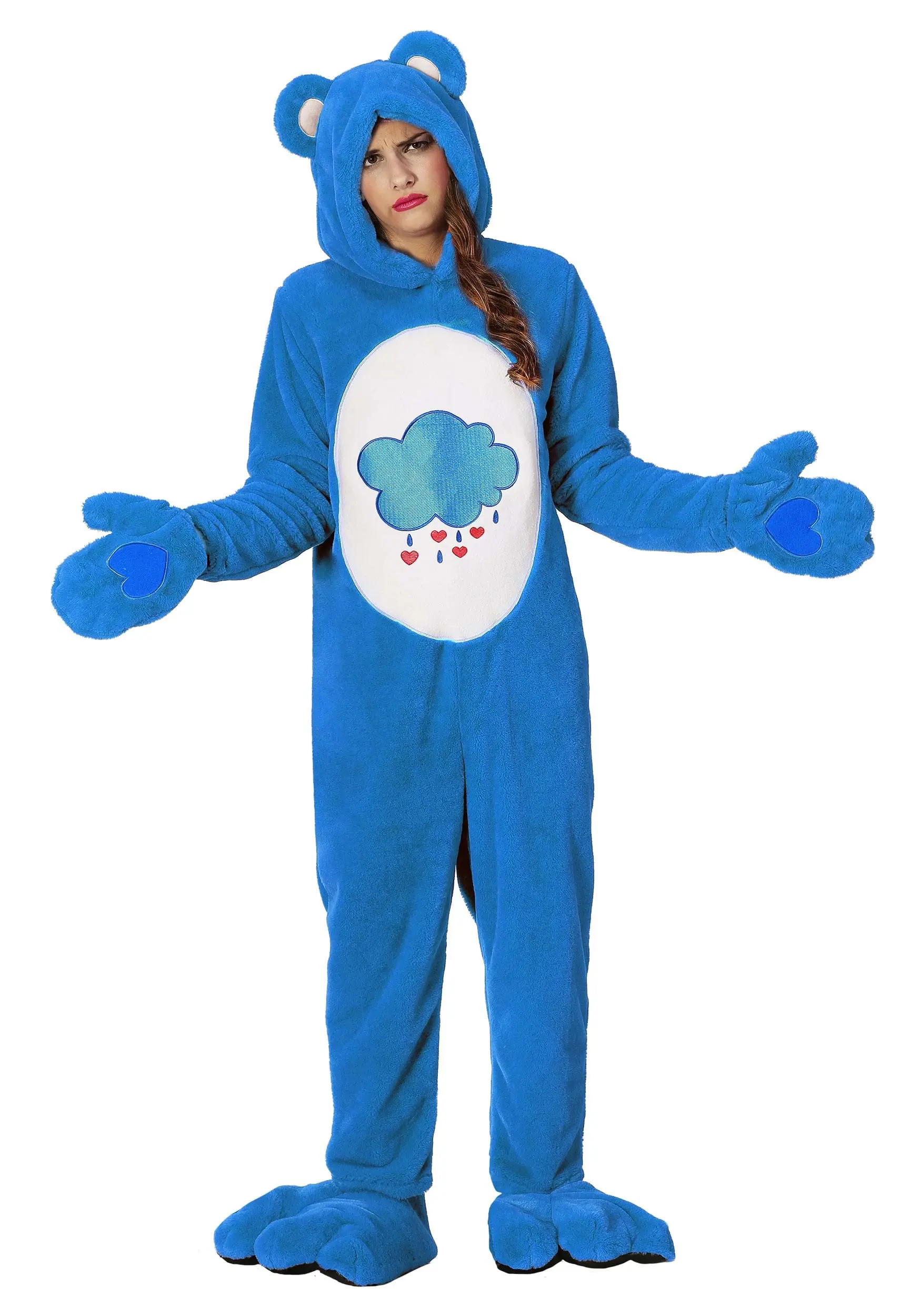 Fun Costumes Deluxe Care Bears Grumpy Bear Adult Costume - Image 3