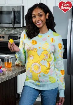 BigWan Apparel Co. Care Bears Easter Egg Hunt Ugly Sweater For Adults