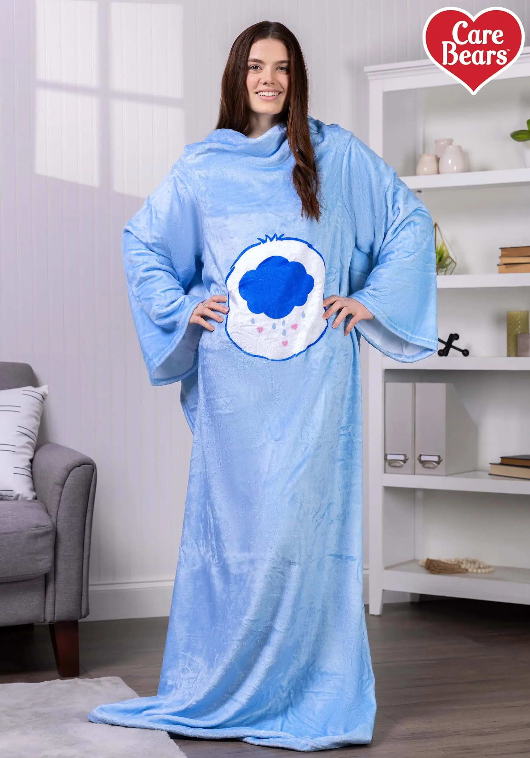 Hangzhou Lemon Garments Grumpy Bear Wearable Throw Blanket For Adults