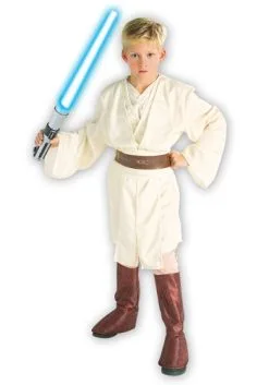 Rubies Costume Co. Inc Kids Deluxe Obi Wan Kenobi Costume
