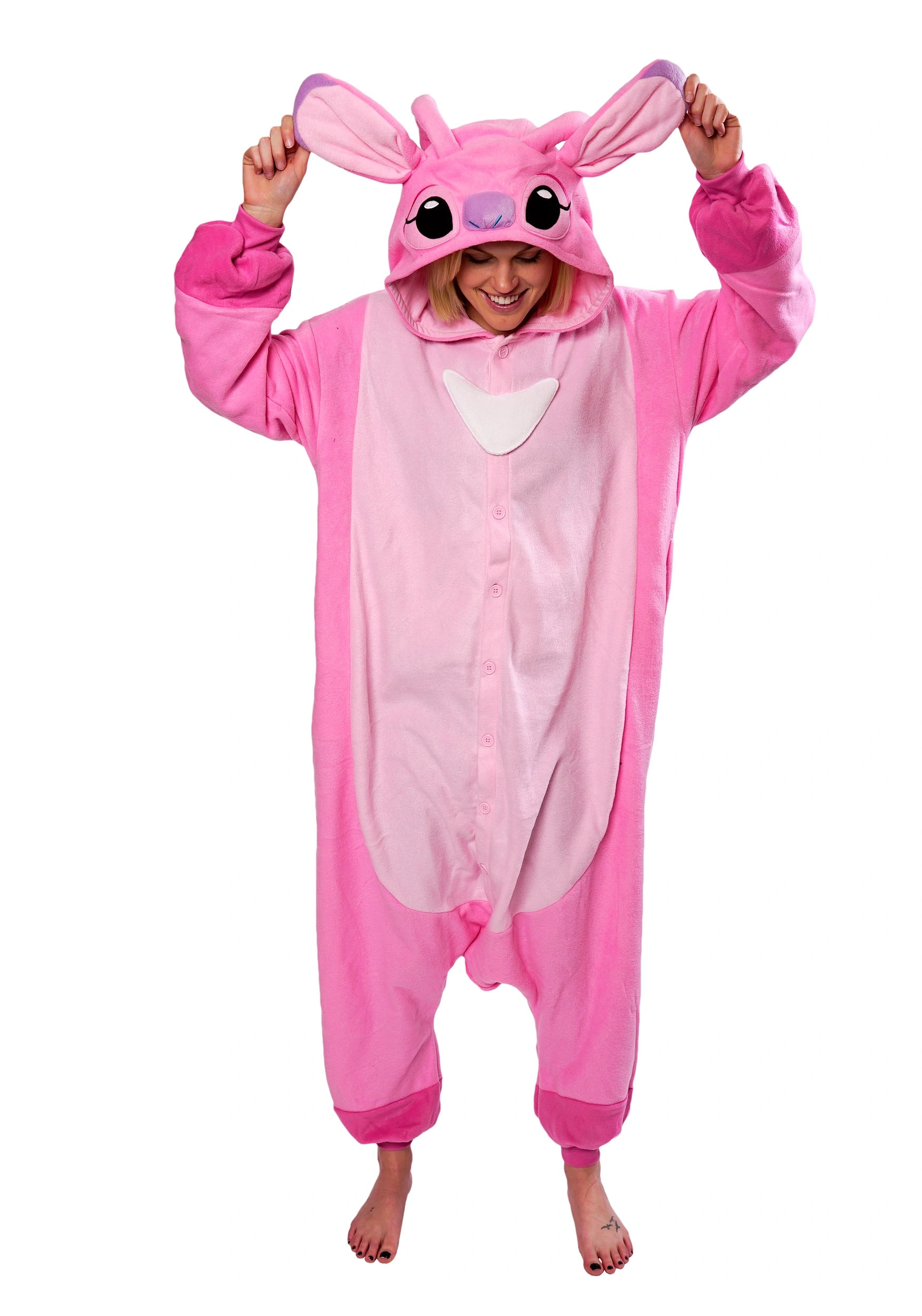 Sazac Adult Lilo And Stitch Angel Kigurumi Costume - Image 2