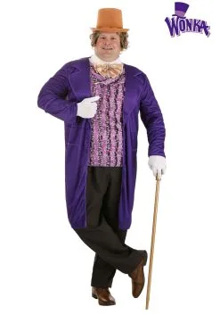 Jerry Leigh Plus Size Willy Wonka Costume For Men