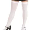 NINGBO PARTYCRAZE COSTUME CO.,LTD. Opaque White Thigh High Stockings For Women