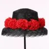 Jacobson Hats Floral Black And Red Women's Hat
