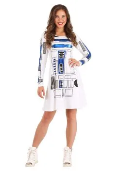 Mighty Fine Star Wars I Am R2D2 Women's Skater Dress Costume