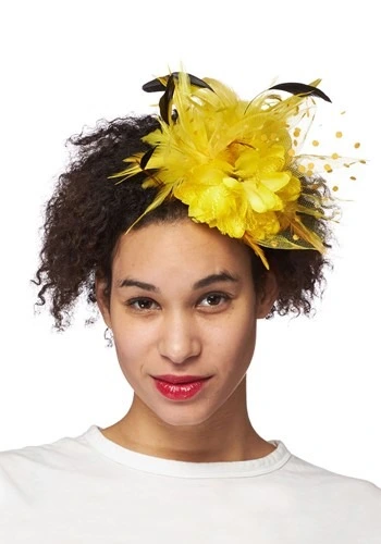 H.M. Smallwares Trim Yellow Fascinator